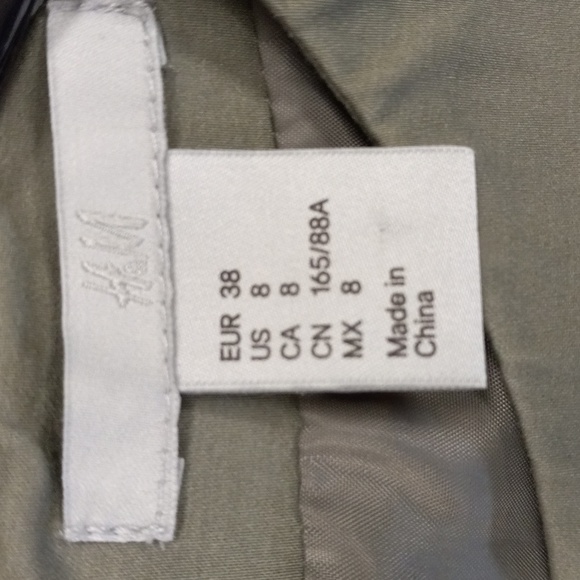 H&M Sage Colored, Sleeveless, Zip Back  Dress - Picture 8 of 12